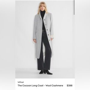 Wilfred Cocoon Long Coat Wool Cashmere